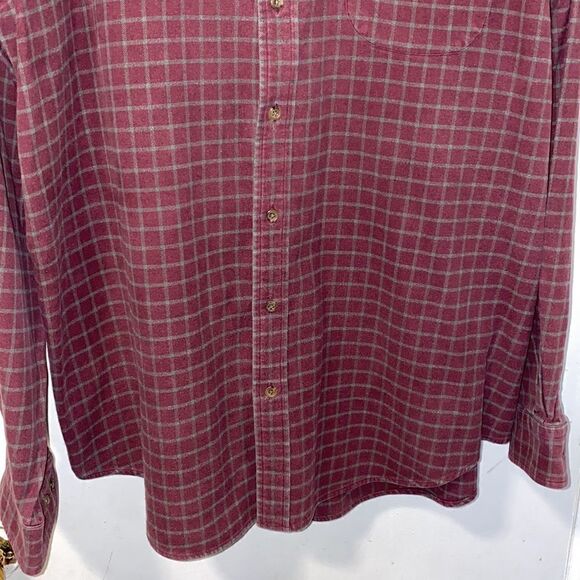 LANDS’ END Marion and Gray Flannel Shirt-XL Tall - Picture 3 of 7